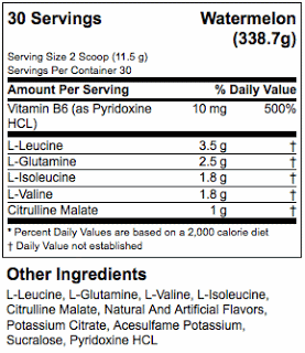 Scivation Xtend Nutrition Facts