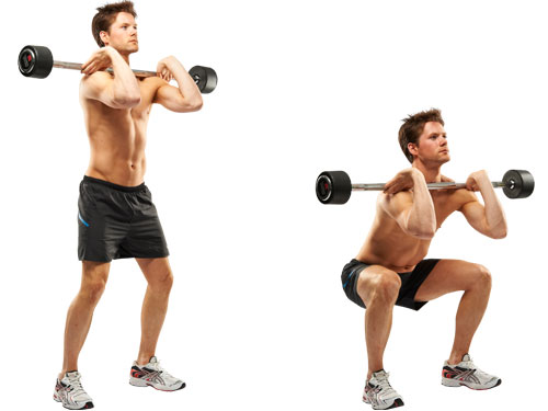 Front Squat, squat workout, squat exercises, full body workouts, full body workout plans, all squat workout, best leg exercises, goblet squat, goblet squats, barbell squats, fat burning workout, front squats, how to squats, bosu ball squats, wall squats, overhead squats, sumo squats, jump squats, kettlebell swing squats