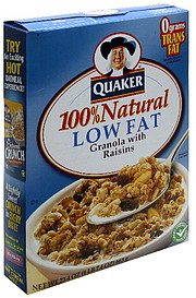 Quaker Natural Granola with Raisins Quaker Natural Granola with Raisins, Quaker Natural Granola with Raisins calories, Quaker Natural Granola with Raisins nutrition info, Quaker Natural Granola with Raisins nutrition facts, Quaker Natural Granola with Raisins cereal