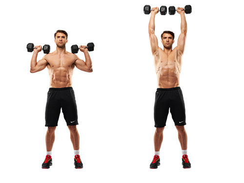 Standing Dumbbell Shoulder Press