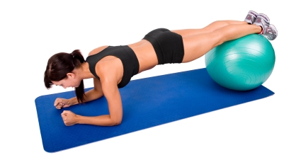 Exercise Ball Decline Planks Exercise Ball Decline Planks