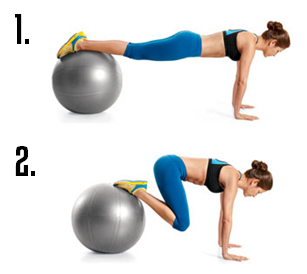 Stability Ball Jackknives Stability Ball Jackknives