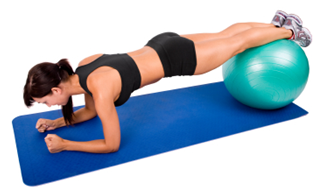 Decline Stability Ball Planks Decline Stability Ball Planks
