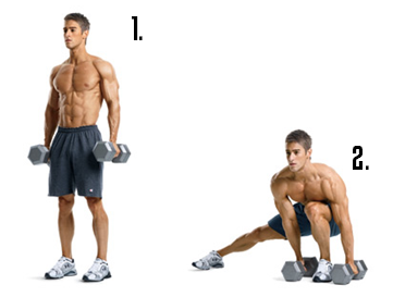 Butt Exercise 3: Dumbbell Side Lunges dumbbell side lunges, butt workout, glutes workout, butt workout plan, best butt workout plan, best glutes workout plan, glute workouts, best lower body workout plan, lower body workout, leg workout, legs workout, glute workout, leg workouts, free workout plans