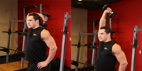 best triceps exercises, overhead triceps extensions, lateral triceps extensions, ticeps