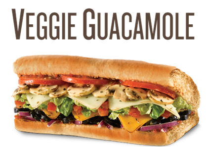 Quiznos Veggie Guacamole Sub, fast food, fast food nutrition, fast food calories, worst fast food items, most fattening fast food items, unhealthiest fast food items, fast food lists, worst fast food item in america, fast food restaurants, fast food facts, healthy fast food, fast food list, fast food nutrition facts