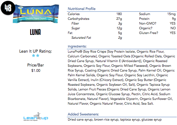 luna bars, luna bar nutrition, best bars, snack bars, nutrition bars, protein bar, granola bars, fruit and nut bars, nut bars, seed bars, paleo bars, gluten free bars, health bars, healthy snack bars, nutrition bar, top energy bars, top bars